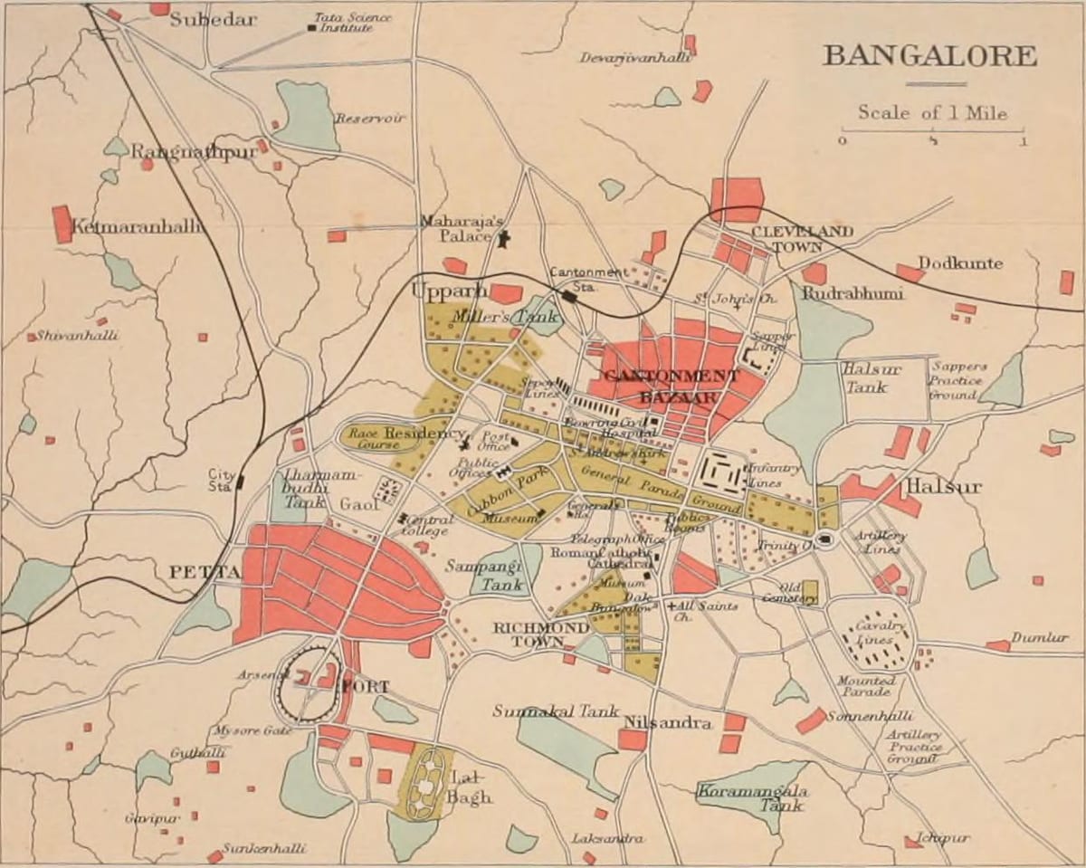 बैंगलोर पुराने नक्शे