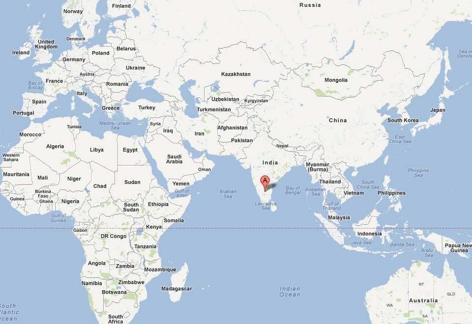 बैंगलोर में दुनिया के नक्शे