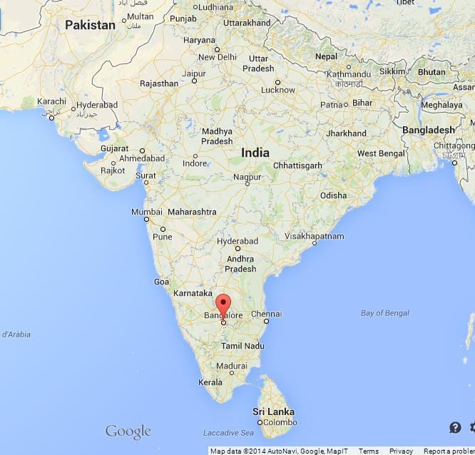 बंगलौर में भारत का नक्शा