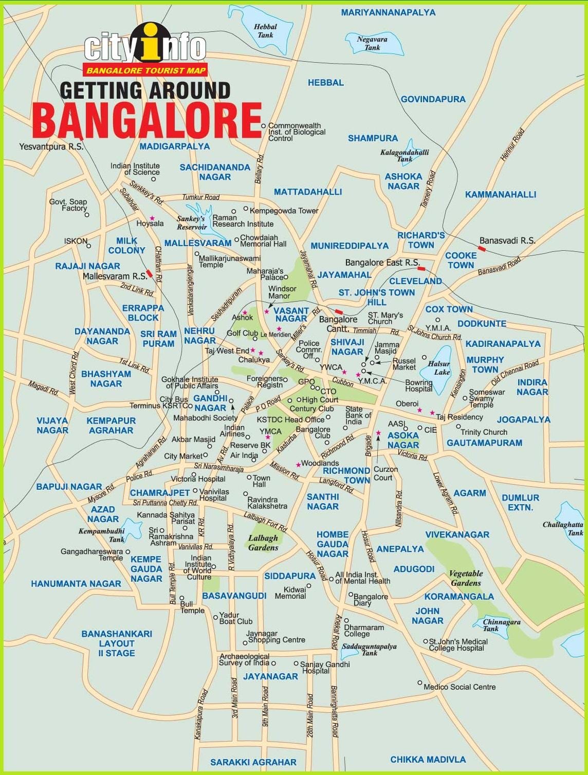 बैंगलोर में नक्शा