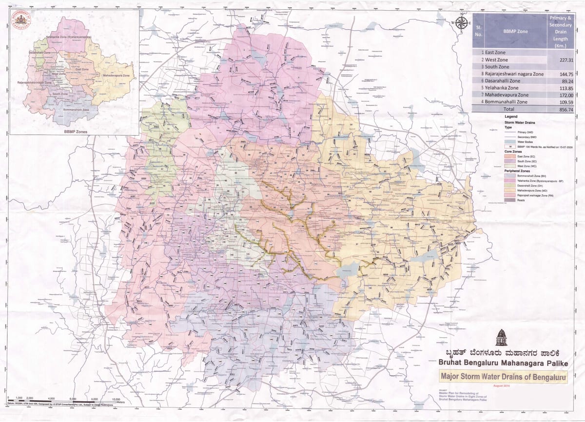 नक्शे के BBMP rajakaluve