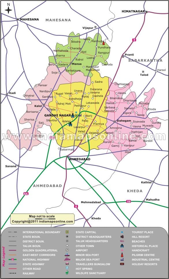 बैंगलोर गांधीनगर नक्शा