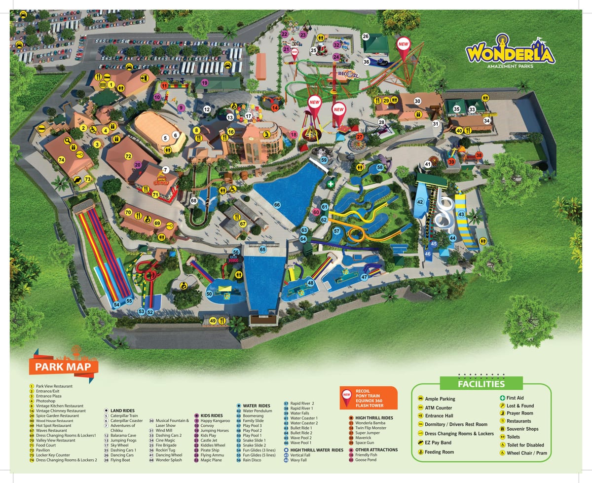 बैंगलोर Wonderla नक्शा