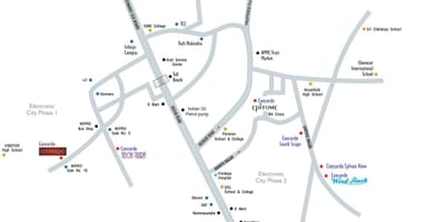 के नक्शे electronic city, बैंगलोर
