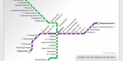 Namma मेट्रो मार्ग नक्शे