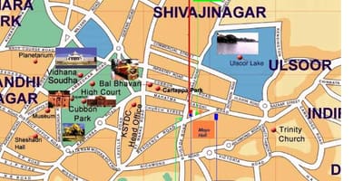Ulsoor, बैंगलोर नक्शा